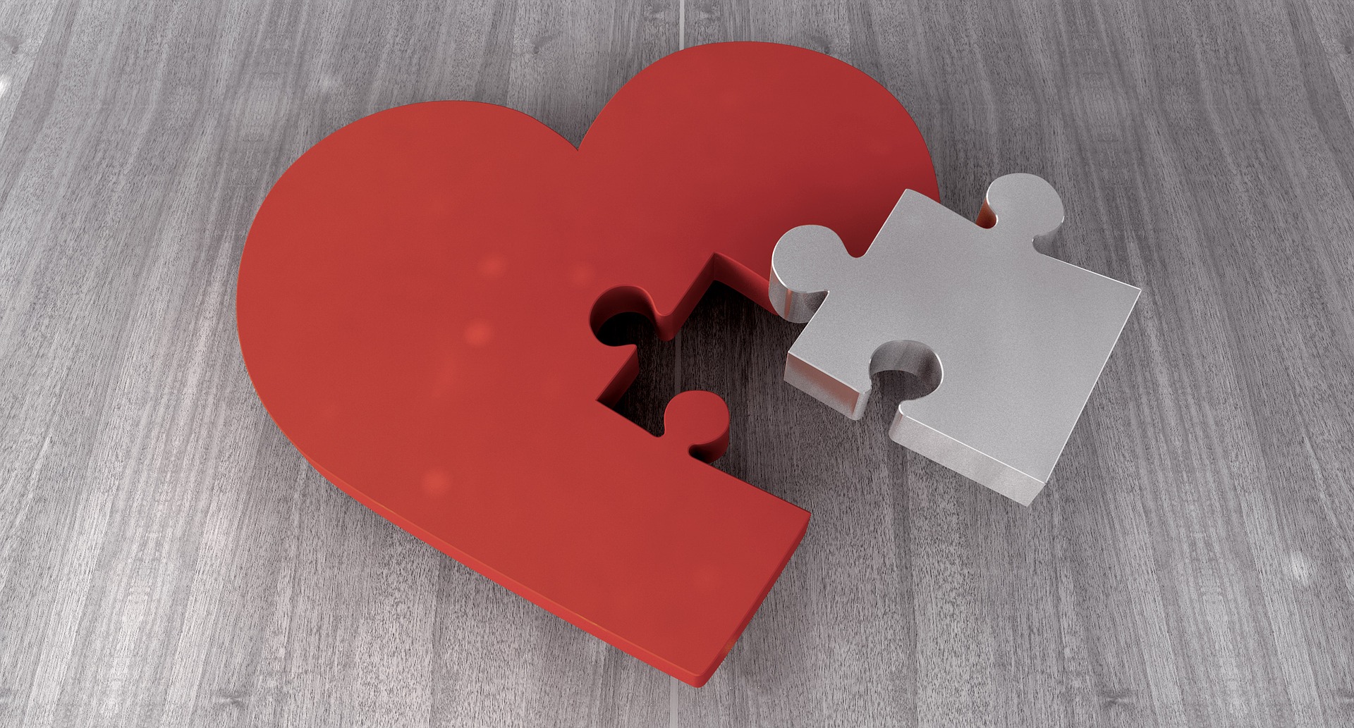 カウンセリングで恋愛相談するイメージ-ハート型のパズル