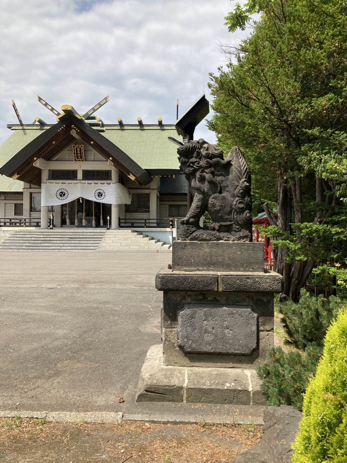 篠路神社と狛犬